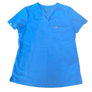 Figs Technical Collection Catarina 1 pocket scrub top PO # 1602 Blue Women’s XS